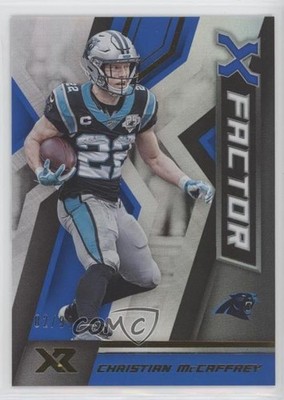 2020 Panini XR X-Factor Blue 2/99 Christian McCaffrey #3 0c6