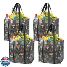 BeeGreen 4 Pack Reusable shopping Bags for Groceries - Heavy Duty Large Groce