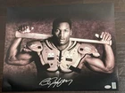Bo Jackson Signed 16x20 Photo”Bo Knows” Shoulder Pads, Bat. JSA. NEW HOF