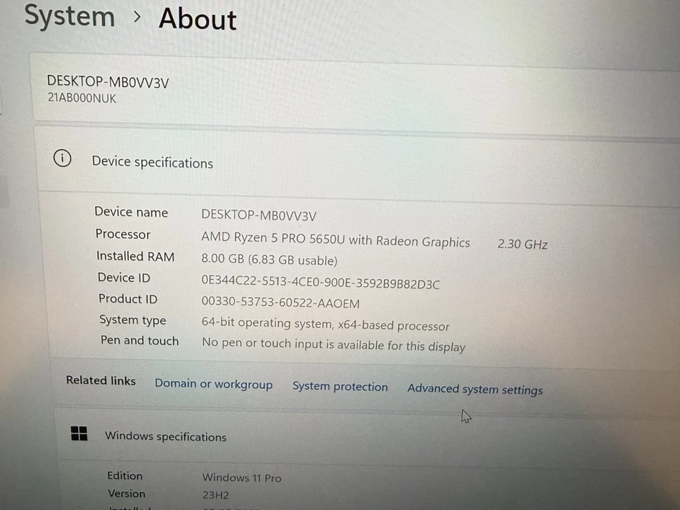 Lenovo ThinkPad L13 G2 · Ryzen 5 PRO 5650U · 8GB · 256GB, photo 3 of 5