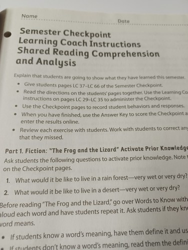 Language Arts Assessment Lit. & Comprehension Book 1 - Picture 6 of 8