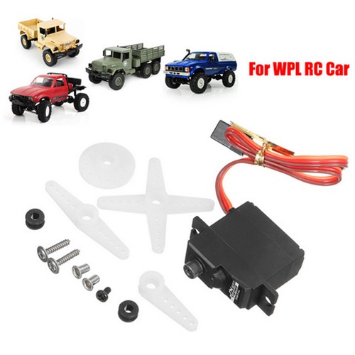 Metal Steering Gear Servo Set For WPL 1/16 RC Car B14 B16 Tow Hook SCX10 D90 C - Picture 11 of 11