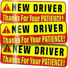 New Driver Magnet For Car - Extra Strong Hold - 9.72" By 3.24" - 3 Pac