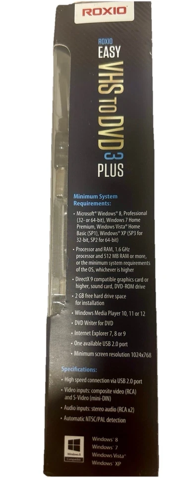 ROXIO Easy VHS to DVD 3 Video Capture Plus USB Transfer VHS Hi8 Video8 To DVD - Image 4 of 4