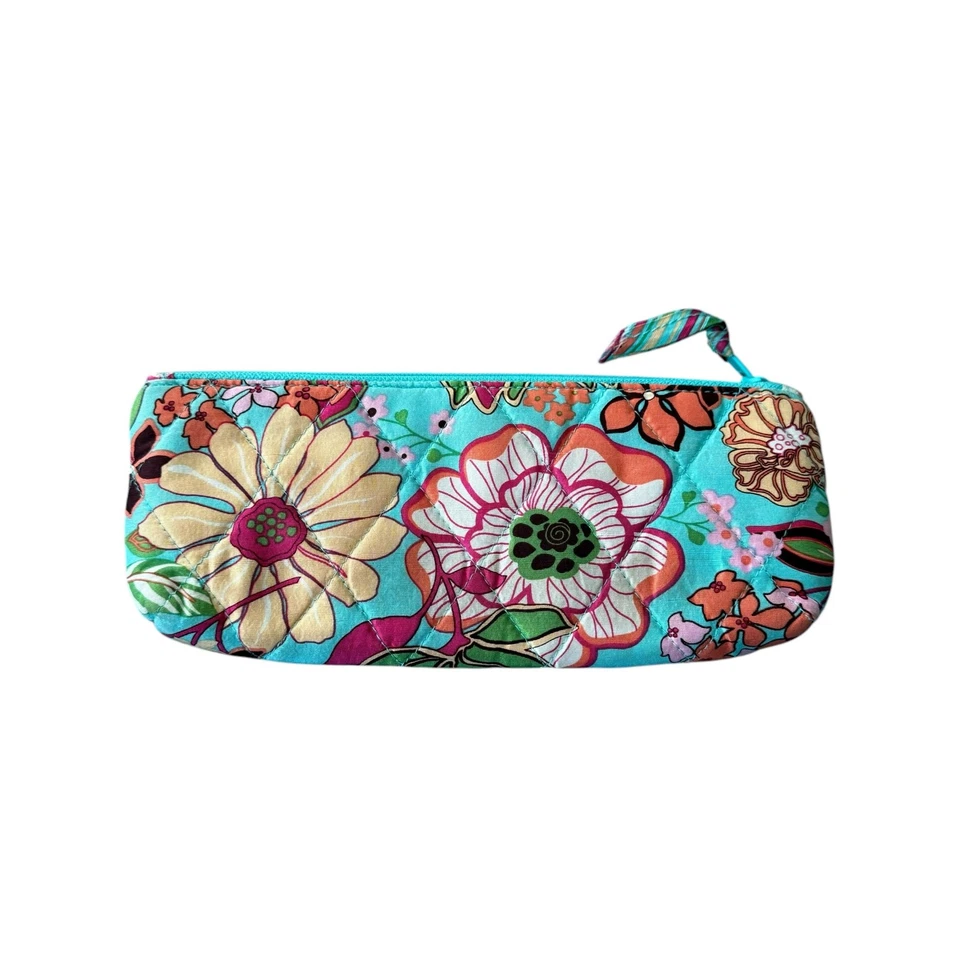 Vera Bradley 2 Piece Set 100% Silk Tropical Print Bermuda Style Bag and Pouch - Image 4 of 4