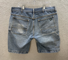 Key Shorts Mens 36 Blue Denim Carpenter Jorts Workwear Chore Barn Grunge Skater