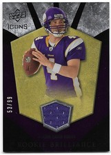 2008 Upper Deck Icons RC John David Booty Brilliance Rainbow Gold /99 Vikings