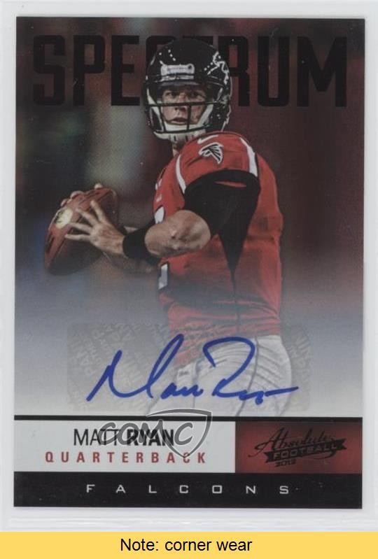 2012 Panini Absolute Spectrum Black Auto 4/10 Matt Ryan #57 Auto READ pa4