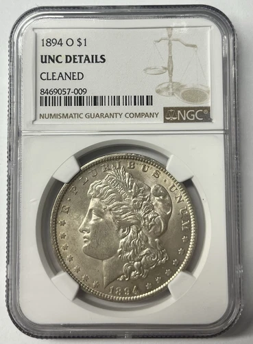 1894 O UNC Details Cleaned Morgan Silver Dollar NGC