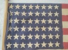 Vintage 48-Star American Flag Stars & Stripes on Wooden Staff Pole — photo 2