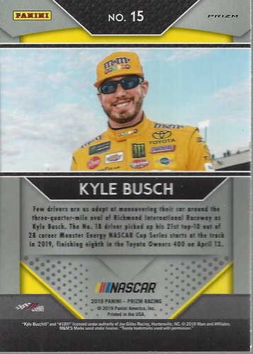 2019 Panini Prizm Prizms #15A Kyle Busch - RAC - Picture 2 of 2