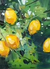 Jose Trujillo PRINT 16x20 Collectible Artist Painting Lemon Tree Wall Art Decor
