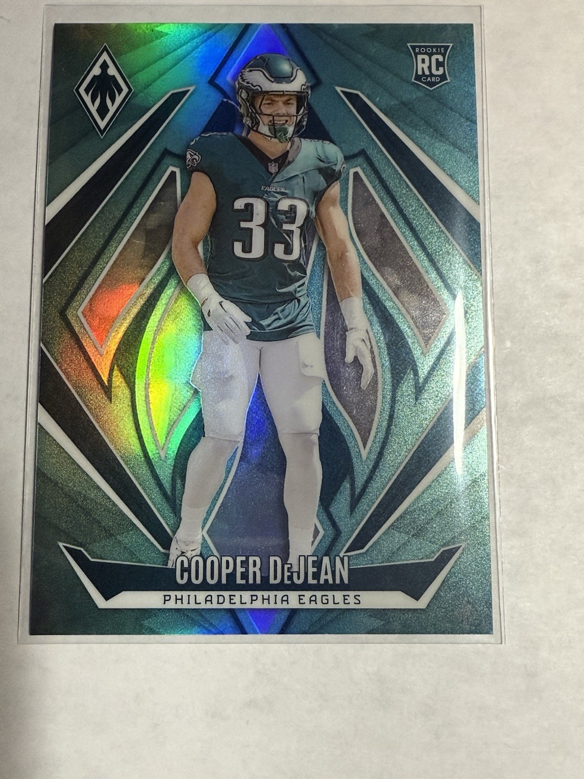 2024 Phoenix Cooper DeJean #171 Teal 28/28 (RC) - Eagles - BOOKEND