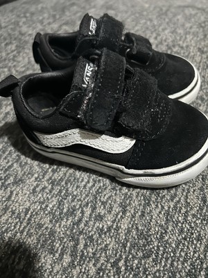 Vans Old Skool V Low Top Black White Toddler Size 4