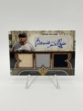 2025 Topps Museum Collection TripleRelic Auto First On Print/10 Bernie Williams
