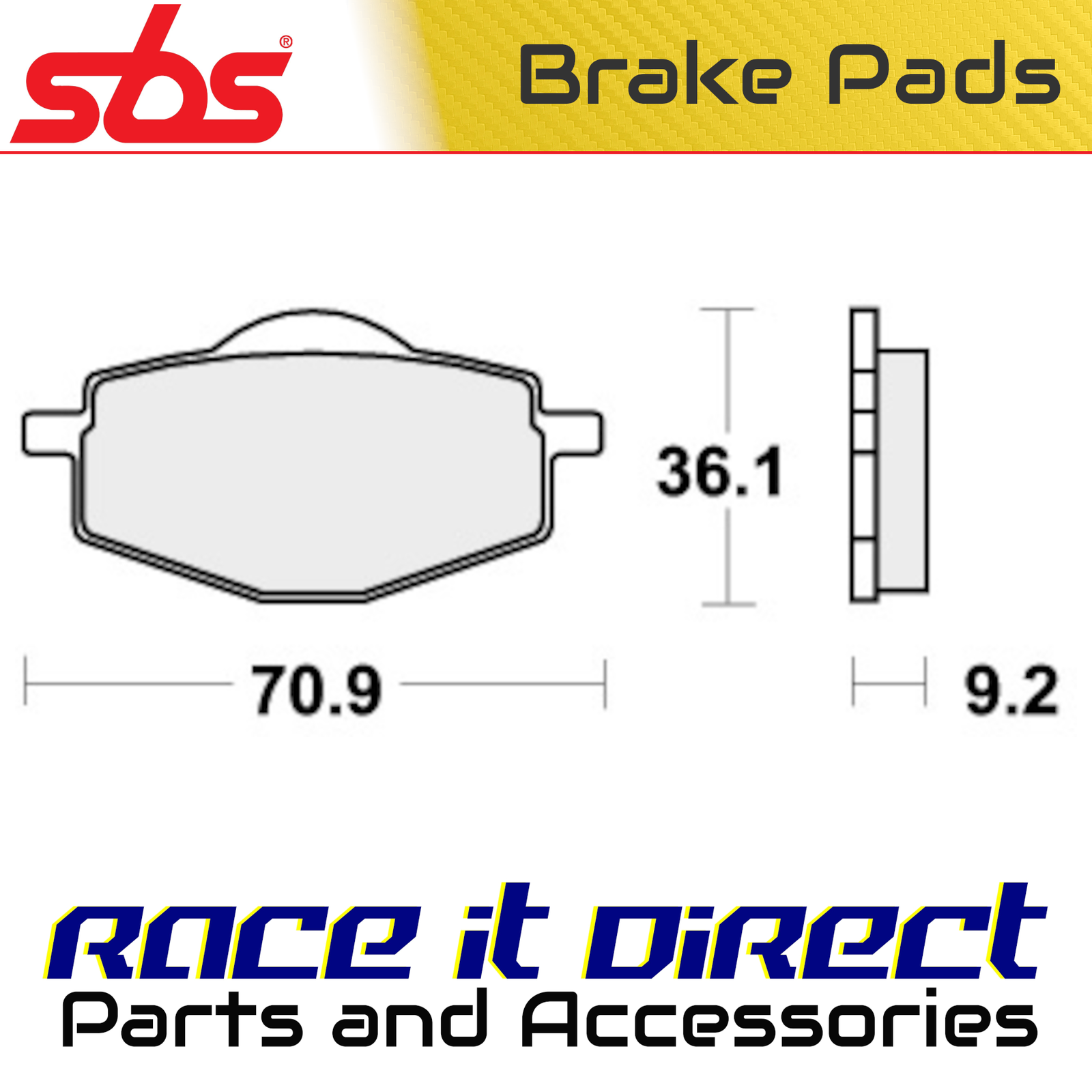 Brake Pads for YAMAHA YZ 250 1988 Rear Street SBS