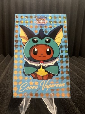 Eevee Vaporeon Poncho - Gold Box Hit Holo - Let's Go Eevee Database - Pokemon