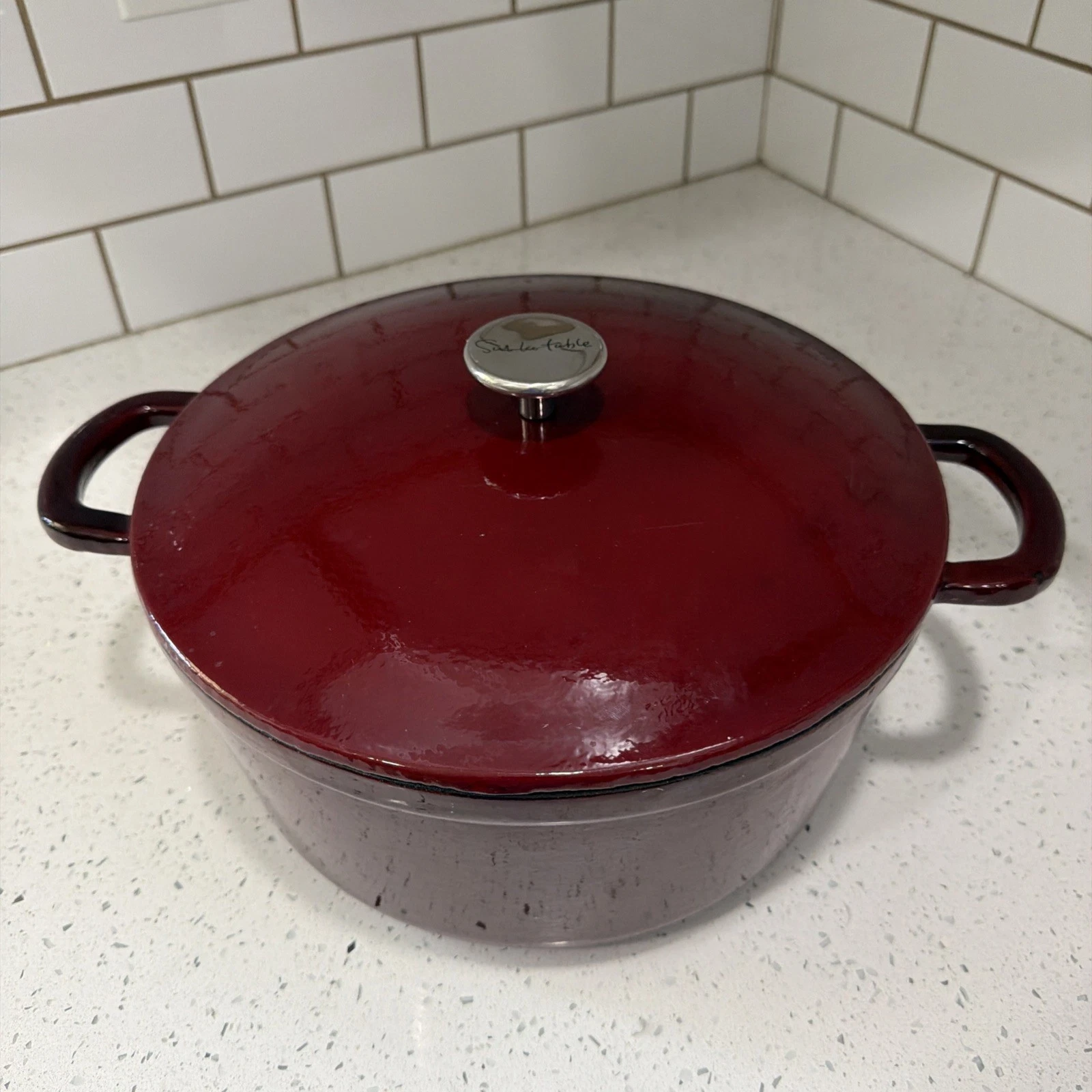 SUR LA TABLE DUTCH OVEN 7 QT ENAMEL CAST IRON
