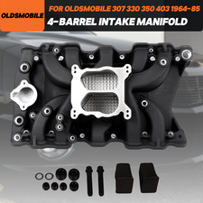 Dual Plane Intake Manifold 7111bk For Oldsmobile 64-85 307 330 350 403 V8 Engine