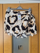 Primark Beige Animal Print Skorts Size M 12-14 New with Tags, Summer Holiday
