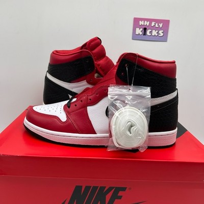Size 10 Air Jordan 1 High Retro Satin Snake Gym Red NEW (With Box) 555088-061