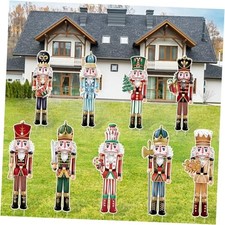 TREWAVE 9 Pcs Christmas Yard Signs with Stakes - Nutcracker Yard Stakes Winter