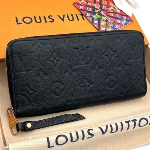 Louis Vuitton Zippy Wallet Black Long Wallet