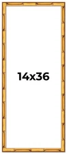 14x36 Frame Gold Bamboo Picture Frame - Complete Modern Photo Frame Includes UV