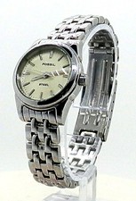Pre Owned Vintage Fossil Steel, Light Pink Dial Bracelet Watch Quarts Watch