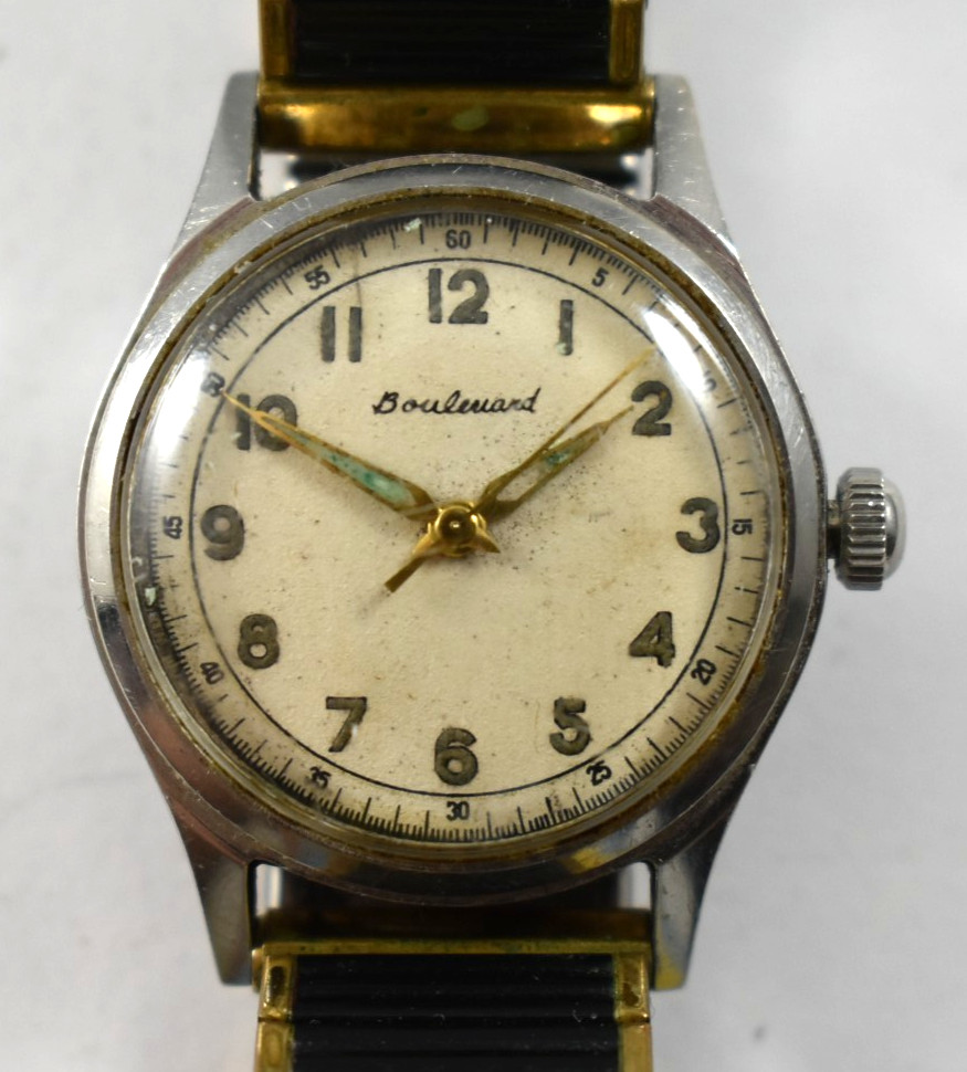 Sweep Second Runs Wind Vintage Mechanic Hand lot.ra Case 30mm Watch Boulevard - VintageWatches.PK Sweep Second Runs Wind Vintage Mechanic Hand lot.ra Case 30mm Watch Boulevard - vintagewatches.pk