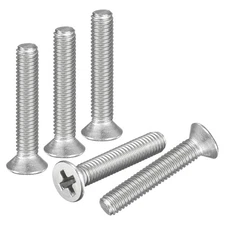 M2.5-0.45x16 Flat Head Machine Screws -100pcs -304 Stainless Steel -Silver