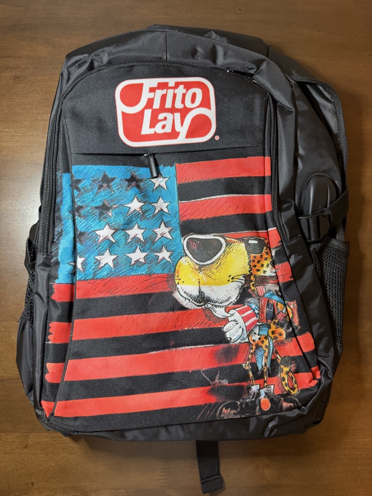Frito-Lay Chester Cheetah American Flag USB Laptop Backpack Promo Swag ...