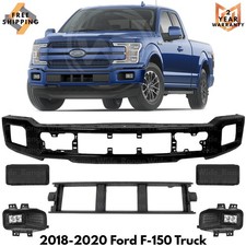 Front Bumper Paintable Fog Light Assembly Kit For 2018-2020 Ford F-150 Truck