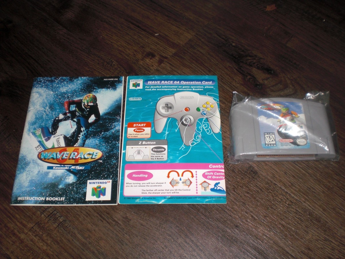 Wave Race 64 Nintendo 64 N64 Game AUTHENTIC OEM w Manual Insert