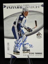 2020-21 SP Signature Legends Steve Thomas All-Time Future Watch Auto /199 Leafs