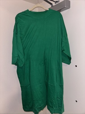 2 New Vintage Size 5Xl TopTee Solid Green T-Shirts. ￼