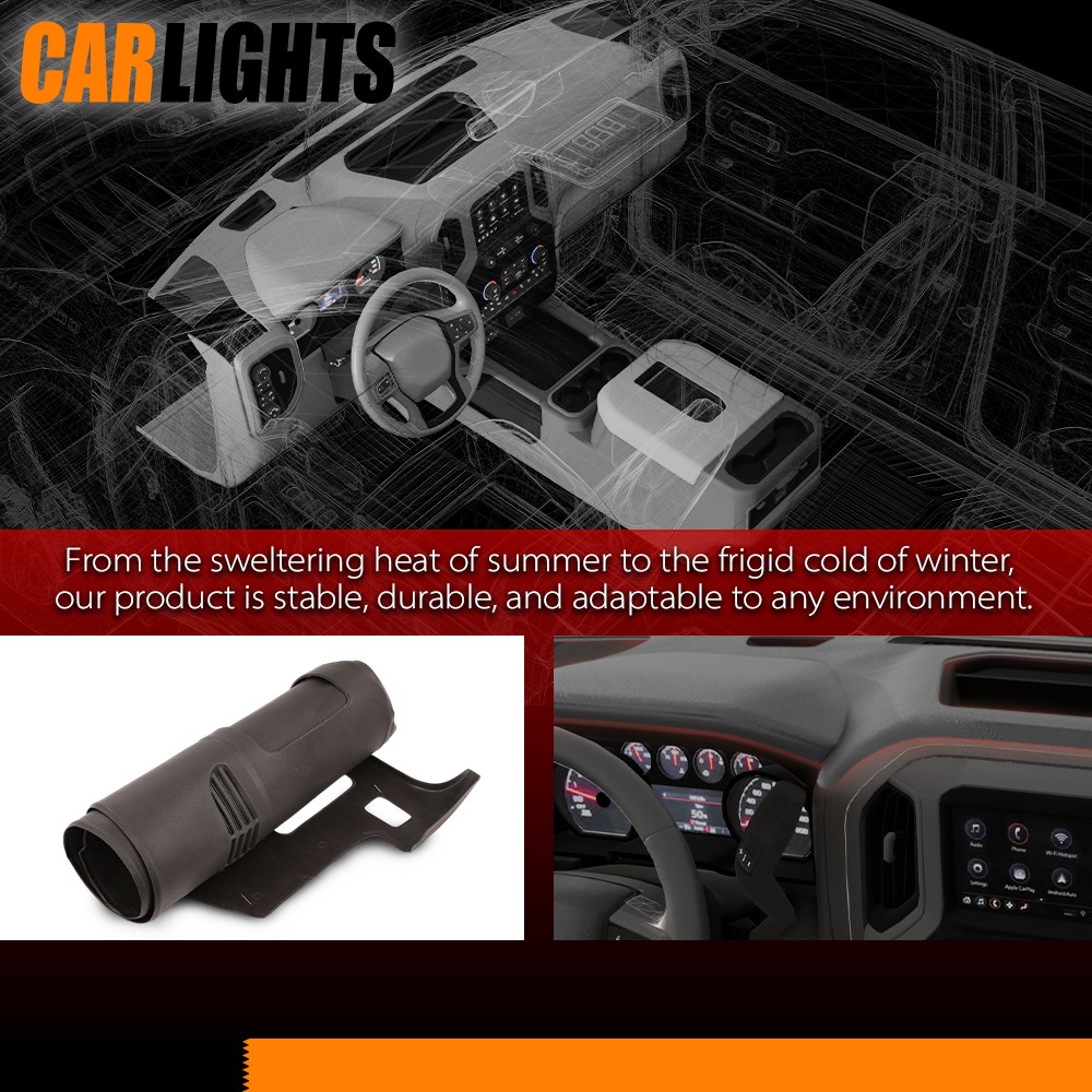 TPE Soft Molded Dash Board Pad Cover Gray Fits 94-97 Dodge Ram 1500 2500 3500