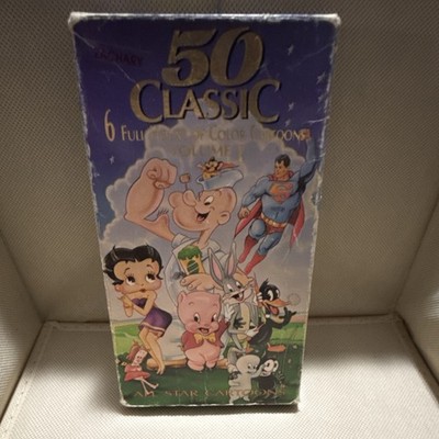 GoodTimes Video 50 Classic Cartoons Volume 1 VHS NTSC 6 Full Hours Color
