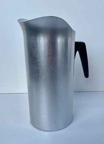 Vintage DAI 1960s ERIK HERLOW Aluminum Pitcher Silver Barware - Picture 4 of 11
