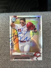 2021 Bowman Draft Chrome Ruben Ibarra #BDC-189 Refractor SIGNED IP Autograph