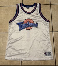 Vintage 90s Taz Tune Squad Champion Jersey 44 Space Jam Michael Jordan Bugs NBA