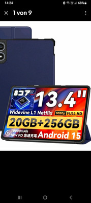 Teclast 13,4'' Tablet Android 15 20GB RAM 256GB 10000mAh Widevine L1