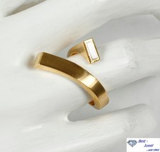 Außergewöhnlicher, massiver Designer Ring, 750 Gold, 18 Karat, Diamant Baguette