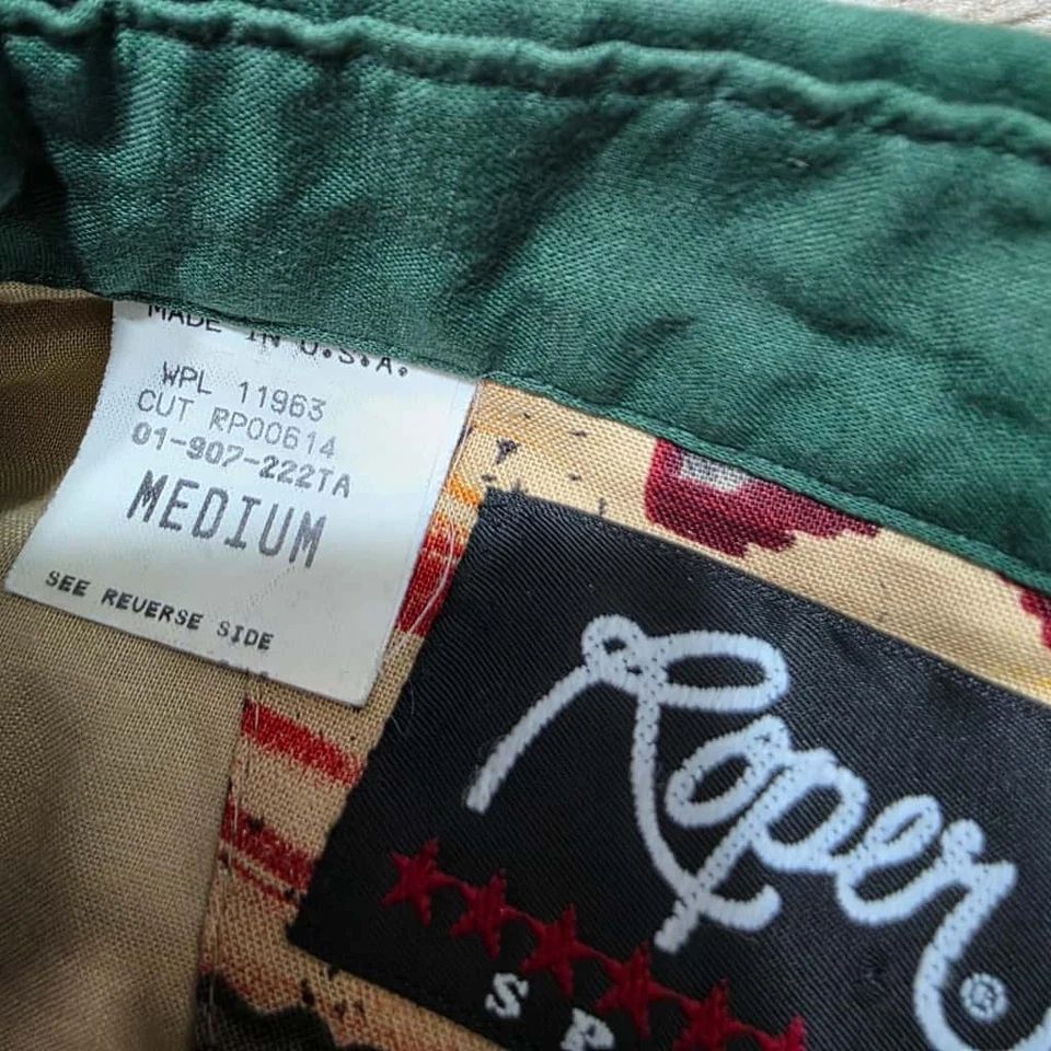 Roper Men’s Medium Western Aztec Sleeve Shirt USA Made - Image 4 of 4