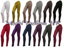 MUJERES TOBILLO LARGO ESTIRAMIENTO AJUSTE ALGODÓN LEGGING NO VER A TRAVÉS DE TALLAS (8-20)