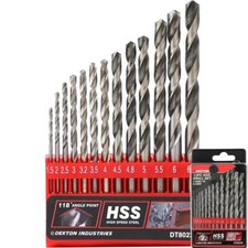 Neilsen 13pc Hss Steel Drill Set Metric Metal Wood Plastic 1.5mm - 6.5mm