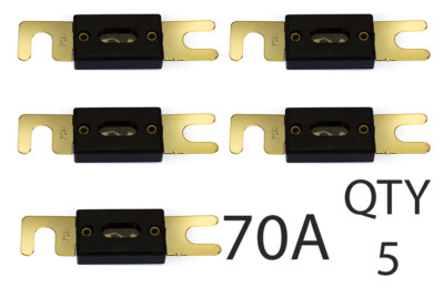 QTY 5 70 Amp ANL Inline Fuse by Voodoo Car Audio For Fuse holder