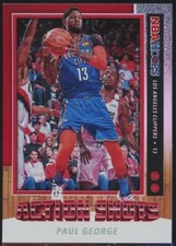 2019-20 Panini NBA Hoops Paul George Action Shots Insert Clippers #9