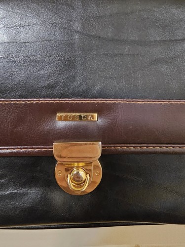 Tosca Vintage Saddle Bag Leather 28 X 19cm - Picture 3 of 9