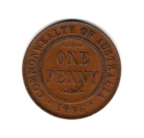 Moneda de un centavo de la Commonwealth de Australia 1936 - Imagen 1 de 2